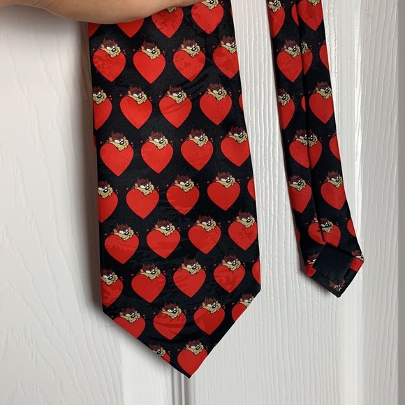 Looney Tunes Tasmania Devil Print Tie vintage 1997 - Picture 2 of 3